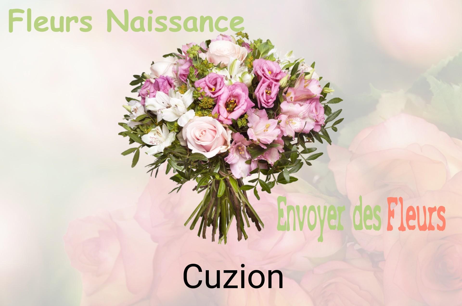 Bouquet de fleurs de naissance livré à Cuzion